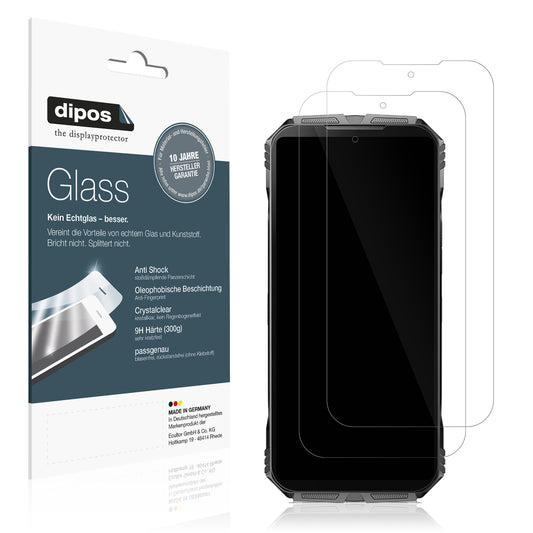 Klare Displayschutzfolie von dipos passend für Doogee Scyber, 9H kratzfest und blasenfrei montiert