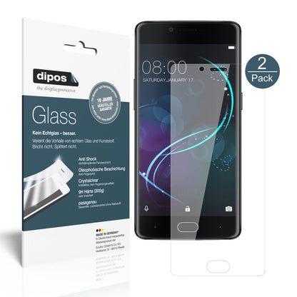 Klare Displayschutzfolie von dipos passend für Doogee Shoot 1, 9H kratzfest und blasenfrei montiert