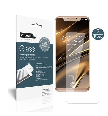 Klare Displayschutzfolie von dipos passend für Doogee V, 9H kratzfest und blasenfrei montiert