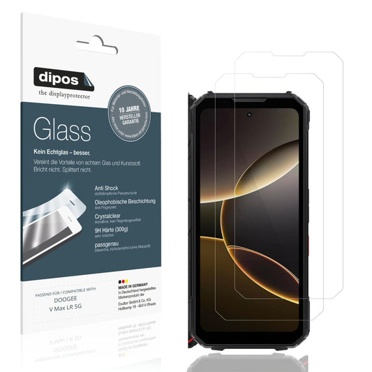 Klare Displayschutzfolie von dipos passend für DOOGEE V Max LR 5G, 9H kratzfest und blasenfrei montiert