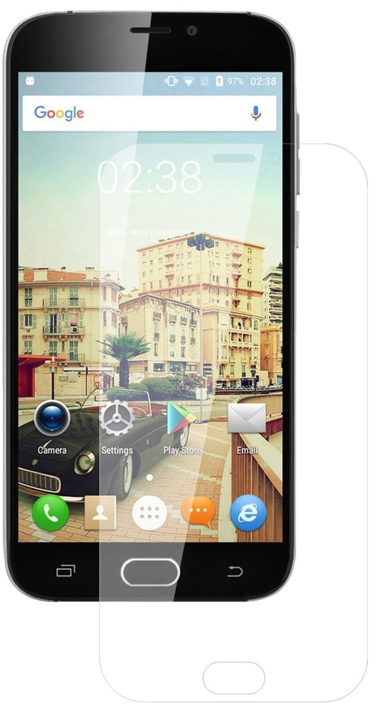 Klare Displayschutzfolie von dipos passend für Doogee X9 Pro, 9H kratzfest und blasenfrei montiert