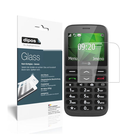 Klare Displayschutzfolie von dipos passend für Doro 1370, 9H kratzfest und blasenfrei montiert