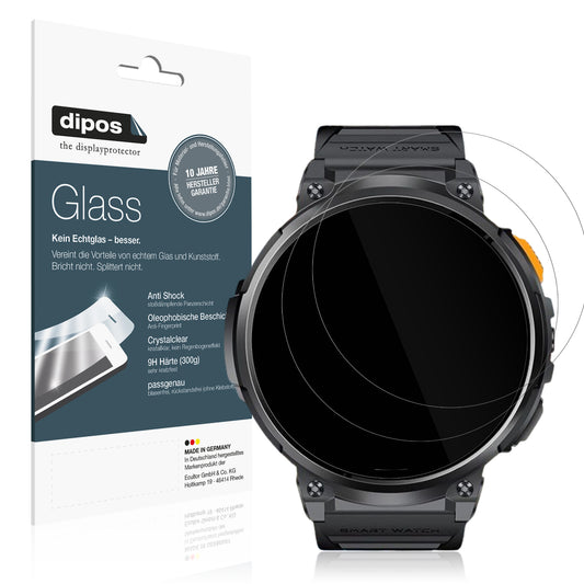Klare Displayschutzfolie von dipos passend für Dremac FV6-A 1.85 Zoll, 9H kratzfest und blasenfrei montiert