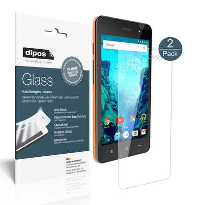 Klare Displayschutzfolie von dipos passend für ECHO WIZO WIZ 4,5 Zoll, 9H kratzfest und blasenfrei montiert