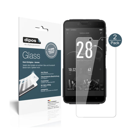 Klare Displayschutzfolie von dipos passend für Elephone Fighter, 9H kratzfest und blasenfrei montiert