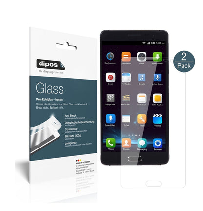 Klare Displayschutzfolie von dipos passend für Elephone P8 Pro, 9H kratzfest und blasenfrei montiert