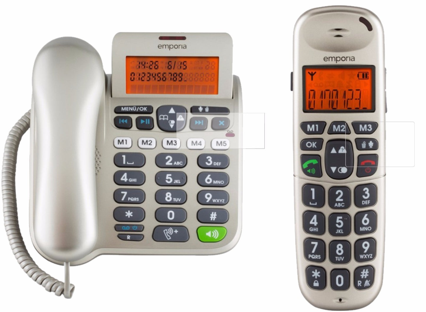 Klare Displayschutzfolie von dipos passend für Emporia D40 ABB, 9H kratzfest und blasenfrei montiert