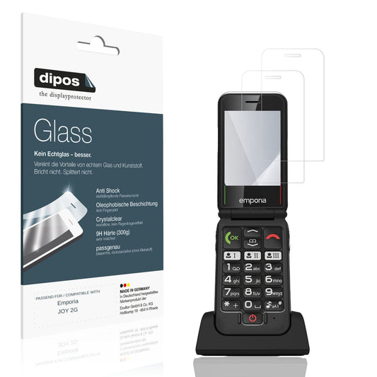 Klare Displayschutzfolie von dipos passend für Emporia JOY 2G, 9H kratzfest und blasenfrei montiert