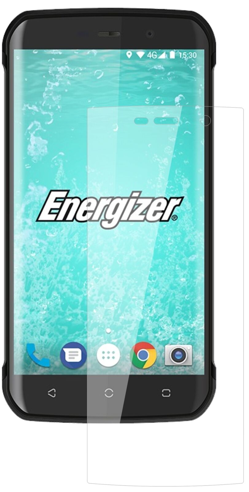 Klare Displayschutzfolie von dipos passend für Energizer Hard Case H550S, 9H kratzfest und blasenfrei montiert