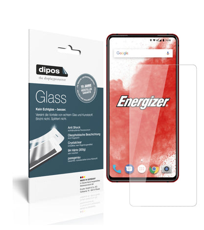 Klare Displayschutzfolie von dipos passend für Energizer Power Max P18K Pop, 9H kratzfest und blasenfrei montiert