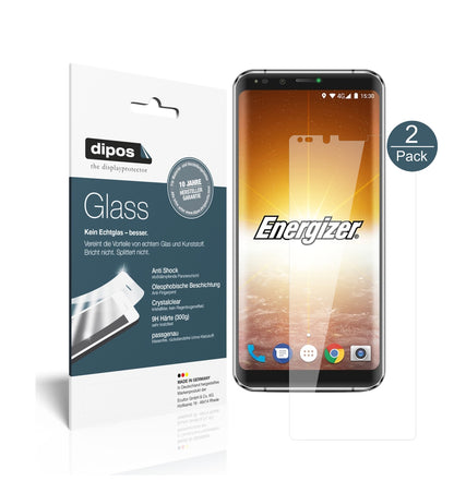 Klare Displayschutzfolie von dipos passend für Energizer Powermax P600S, 9H kratzfest und blasenfrei montiert
