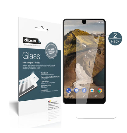 Klare Displayschutzfolie von dipos passend für Essential Phone, 9H kratzfest und blasenfrei montiert