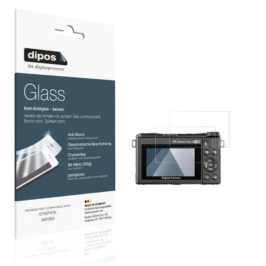Klare Displayschutzfolie von dipos passend für EYEPICK WD300, 9H kratzfest und blasenfrei montiert