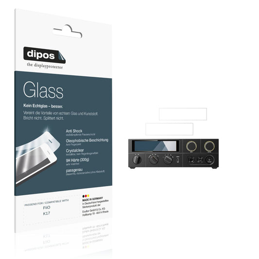 Klare Displayschutzfolie von dipos passend für FiiO K17, 9H kratzfest und blasenfrei montiert