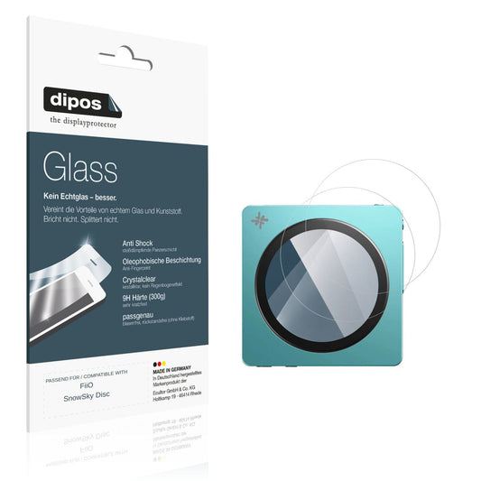 Klare Displayschutzfolie von dipos passend für FiiO SnowSky Disc, 9H kratzfest und blasenfrei montiert
