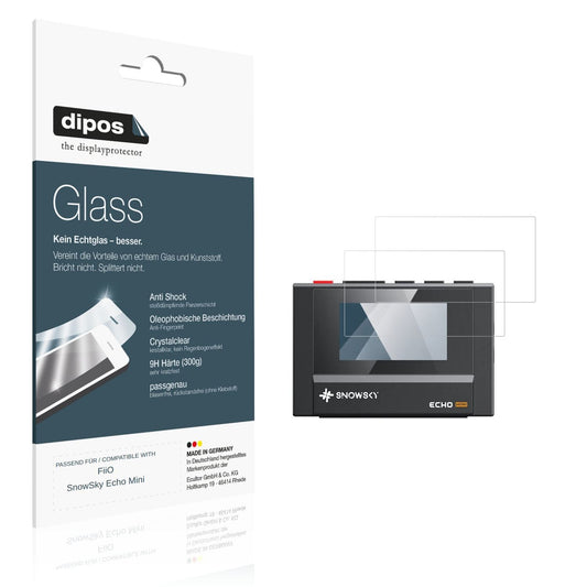 Klare Displayschutzfolie von dipos passend für FiiO SnowSky Echo Mini, 9H kratzfest und blasenfrei montiert