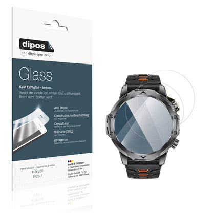 Klare Displayschutzfolie von dipos passend für FITFLEX EF23-F, 9H kratzfest und blasenfrei montiert