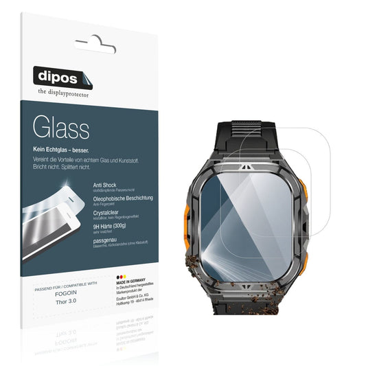Klare Displayschutzfolie von dipos passend für FOGOIN Thor 3.0, 9H kratzfest und blasenfrei montiert