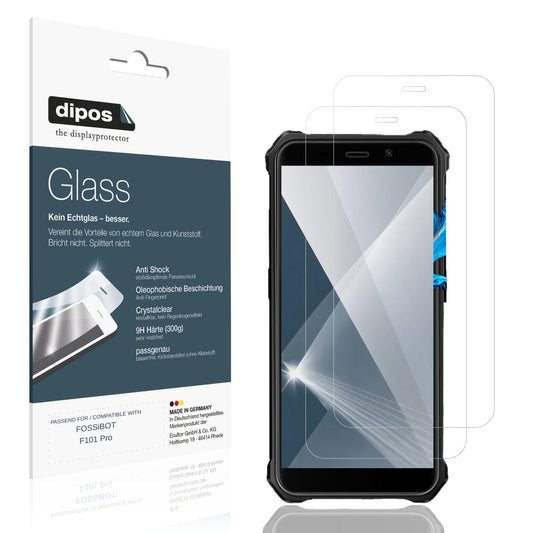 Klare Displayschutzfolie von dipos passend für FOSSiBOT F101 Pro, 9H kratzfest und blasenfrei montiert