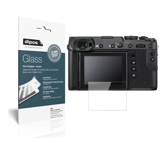 Klare Displayschutzfolie von dipos passend für Fujifilm GFX 50R, 9H kratzfest und blasenfrei montiert