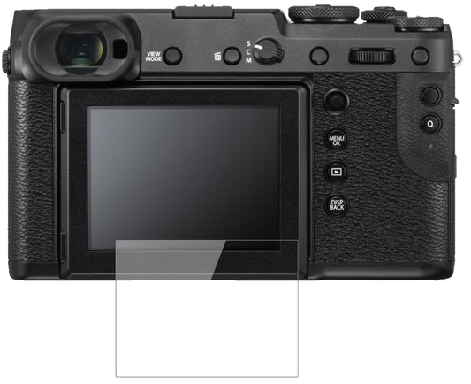 Klare Displayschutzfolie von dipos passend für Fujifilm GFX 50R, 9H kratzfest und blasenfrei montiert