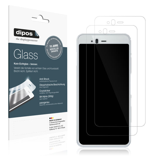 Klare Displayschutzfolie von dipos passend für Fujitsu Arrows Be F-04K, 9H kratzfest und blasenfrei montiert
