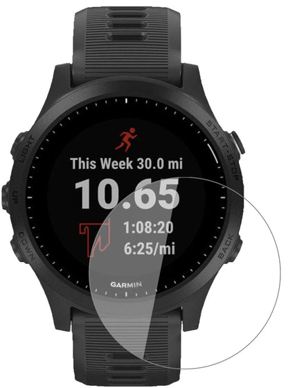 Klare Displayschutzfolie von dipos passend für Garmin Forerunner 245, 9H kratzfest und blasenfrei montiert