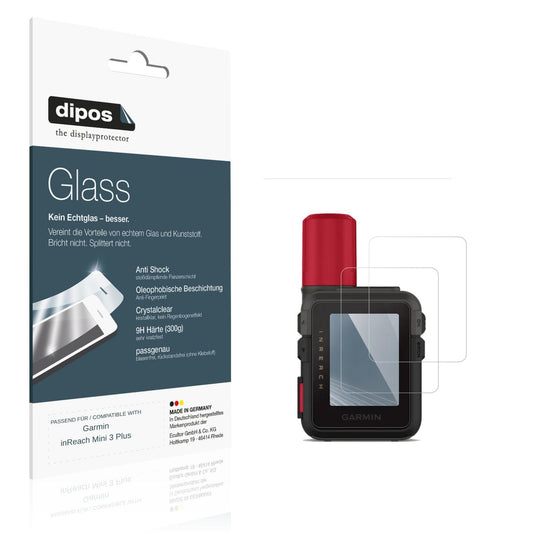 Klare Displayschutzfolie von dipos passend für Garmin inReach Mini 3 Plus, 9H kratzfest und blasenfrei montiert