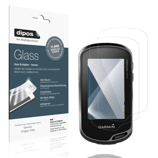 Klare Displayschutzfolie von dipos passend für Garmin Oregon 750t, 9H kratzfest und blasenfrei montiert