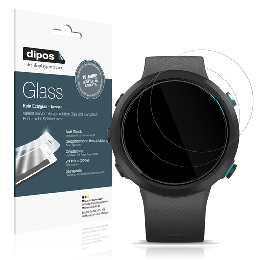 Klare Displayschutzfolie von dipos passend für Garmin Swim 2, 9H kratzfest und blasenfrei montiert