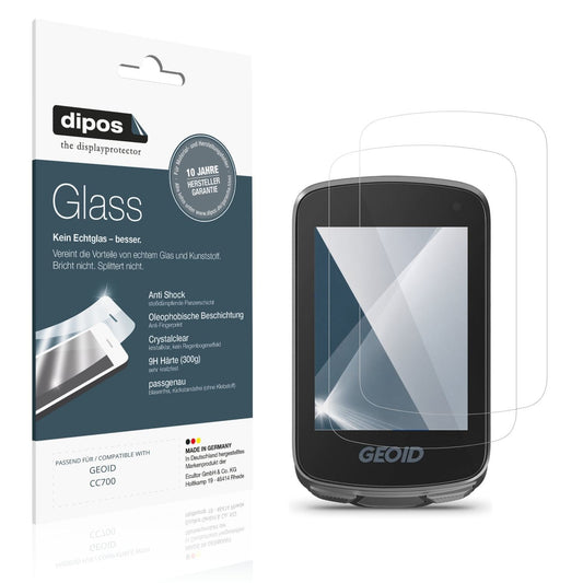 Klare Displayschutzfolie von dipos passend für GEOID CC700, 9H kratzfest und blasenfrei montiert