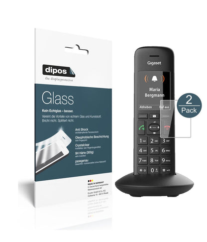 Klare Displayschutzfolie von dipos passend für Gigaset C570, 9H kratzfest und blasenfrei montiert