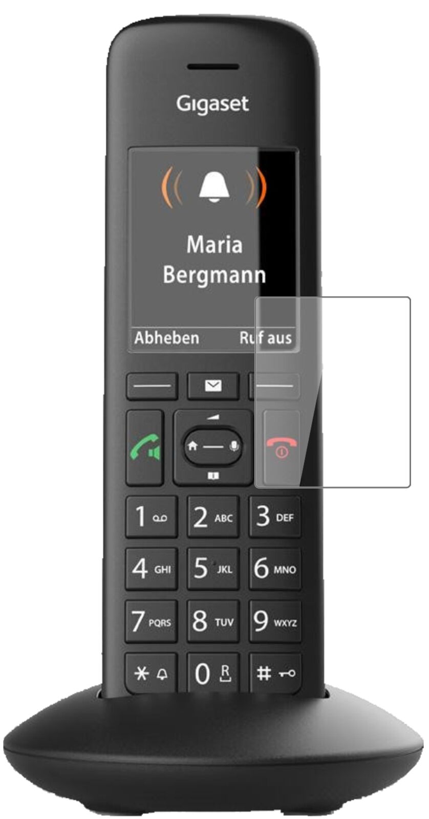 Klare Displayschutzfolie von dipos passend für Gigaset C570HX, 9H kratzfest und blasenfrei montiert