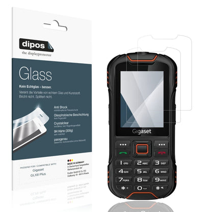 Klare Displayschutzfolie von dipos passend für Gigaset GLX8 Plus, 9H kratzfest und blasenfrei montiert