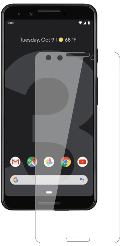 Klare Displayschutzfolie von dipos passend für Google Pixel 3, 9H kratzfest und blasenfrei montiert