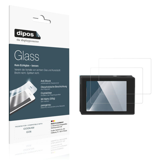 Klare Displayschutzfolie von dipos passend für GOOKAM GO6, 9H kratzfest und blasenfrei montiert