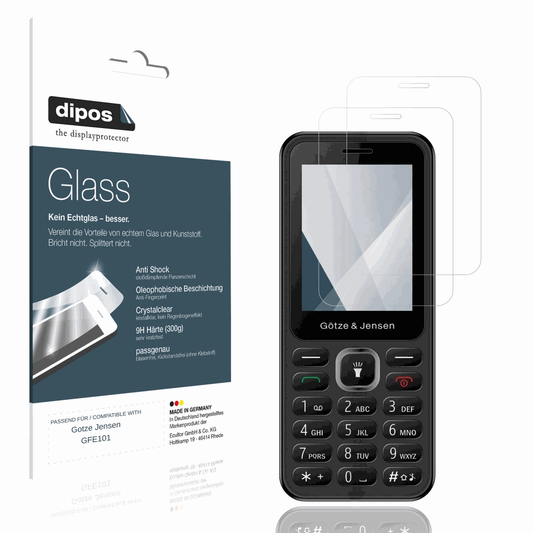 Klare Displayschutzfolie von dipos passend f�r Gotze Jensen GFE101, 9H kratzfest und blasenfrei montiert