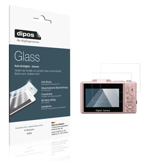 Klare Displayschutzfolie von dipos passend für H-Bocam W08, 9H kratzfest und blasenfrei montiert