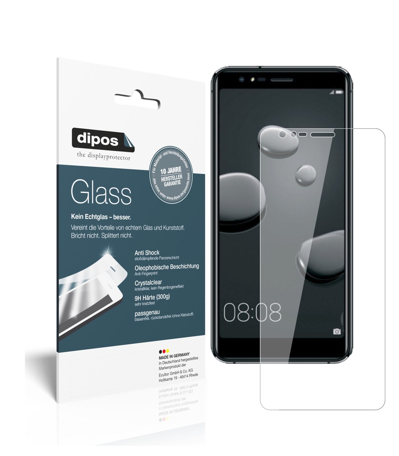 Klare Displayschutzfolie von dipos passend für Haier P10, 9H kratzfest und blasenfrei montiert