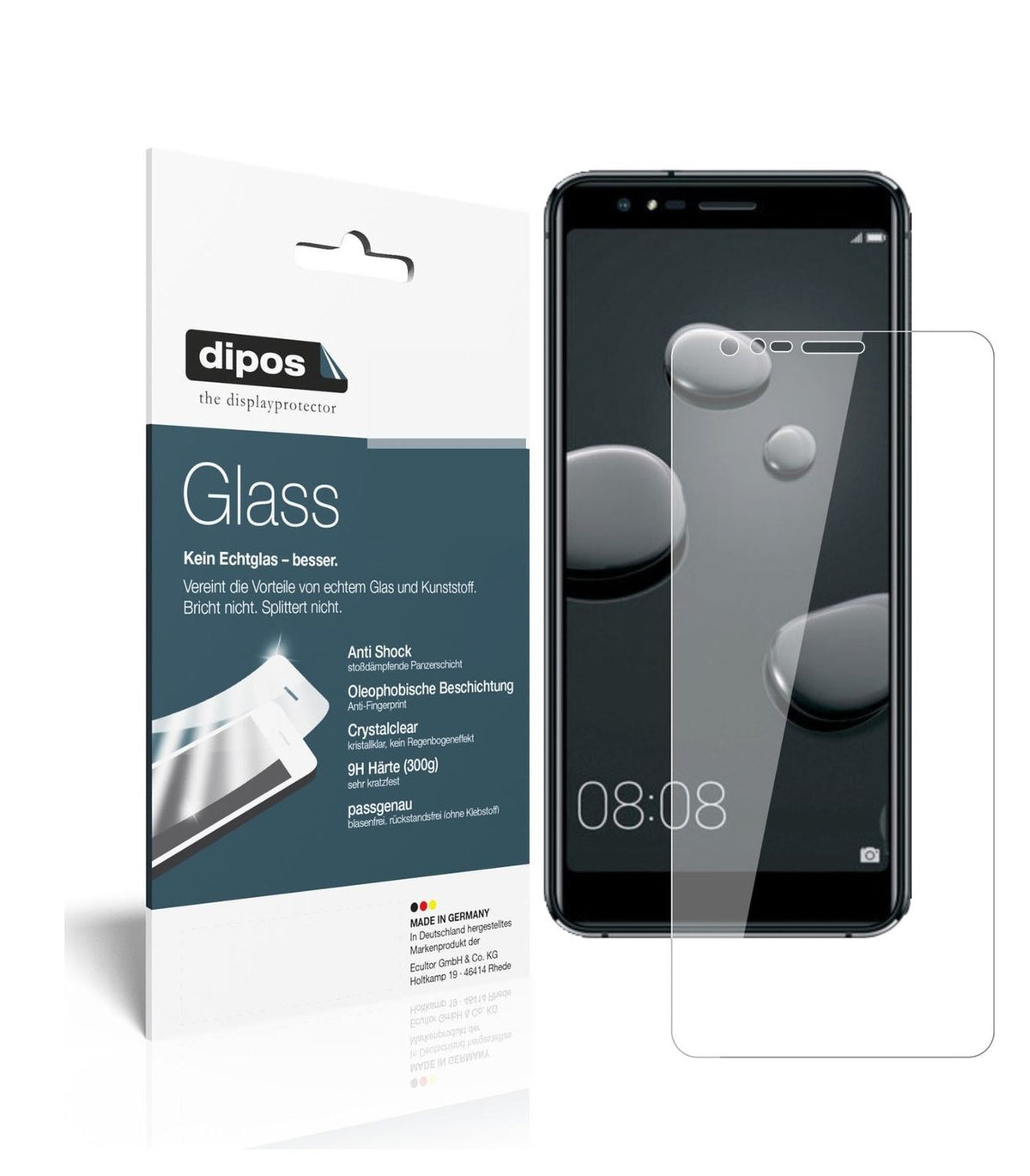 Klare Displayschutzfolie von dipos passend für Haier P10, 9H kratzfest und blasenfrei montiert