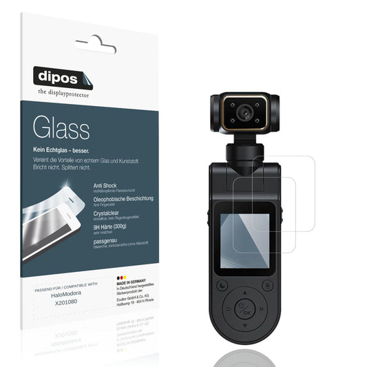 Klare Displayschutzfolie von dipos passend für HaloModora X201080, 9H kratzfest und blasenfrei montiert