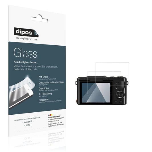 Klare Displayschutzfolie von dipos passend für HAMBEA DC60, 9H kratzfest und blasenfrei montiert
