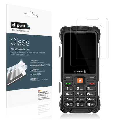 Klare Displayschutzfolie von dipos passend für Hammer H Forge, 9H kratzfest und blasenfrei montiert