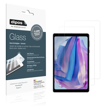 Klare Displayschutzfolie von dipos passend für Headwolf Fpad 5, 9H kratzfest und blasenfrei montiert