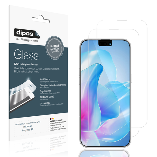 Klare Displayschutzfolie von dipos passend für Hisense Enigma SE, 9H kratzfest und blasenfrei montiert