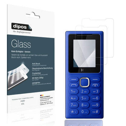 Klare Displayschutzfolie von dipos passend für HMD 101, 9H kratzfest und blasenfrei montiert