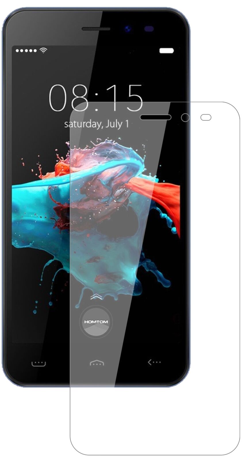 Klare Displayschutzfolie von dipos passend für HOMTOM HT16 2016, 9H kratzfest und blasenfrei montiert