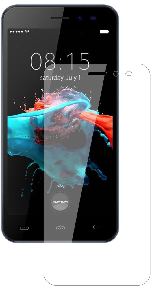 Klare Displayschutzfolie von dipos passend für HOMTOM HT16 2016, 9H kratzfest und blasenfrei montiert