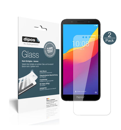 Klare Displayschutzfolie von dipos passend für Honor 7S 51092MPY, 9H kratzfest und blasenfrei montiert