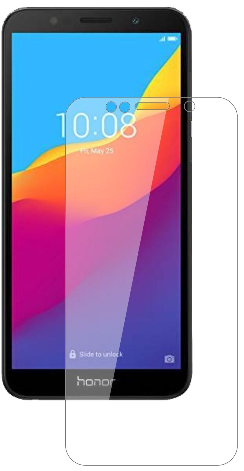 Klare Displayschutzfolie von dipos passend für Honor 7S 51092MPY, 9H kratzfest und blasenfrei montiert
